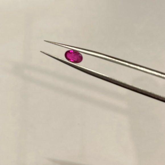 Red 1/2 Carat Oval Ruby (Loose) Gemstone - Picture 9 of 9
